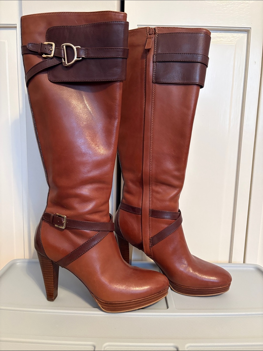 Cole Haan Women Poppy Bit Tall Boot in Sequoia Chestnut 7.5 - Picture 4 of 13